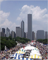 Крупнейший в мире фестиваль еды и музыки под названием Вкус Чикаго