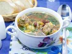 Суп с фрикадельками и фасолью в мультиварке - рецепт