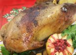 Гусь, запеченный с яблоками. Кулинарный фото рецепт приготовления рождественского гуся запеченного с яблоками на Рождество. Фото рецепта