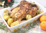 Курица с картофелем и розмарином. Пошаговый кулинарный рецепт с фотографиями приготовление курицы с картофелем и розмарином на Рождество.