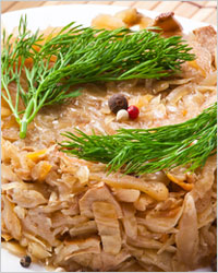 гарнир из запечённой капусты