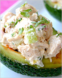 порционные салатики из куриного филе