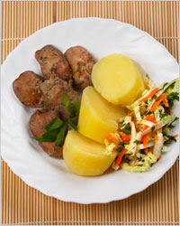 печень с картофелем