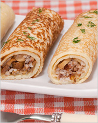блинчики с гречкой