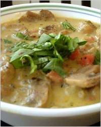 Картофель, тушеный с грибами в мультиварке