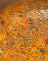 Постный рассольник с шампиньонами