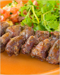 Шашлык из гусиной печени