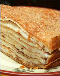 Блинный пирог с яблоками