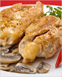 Котлеты куриные с начинкой из грибов