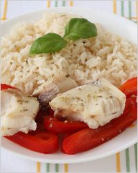 рыба с рисом