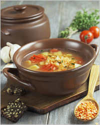 Блюда русской кухни, суп из чечевицы