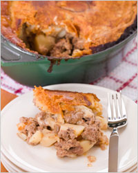 пирог с мясом и картофелем