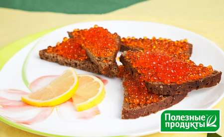 Бутерброды с икрой из морских водорослей