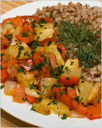 Каша гречневая с овощами - Диетические блюда