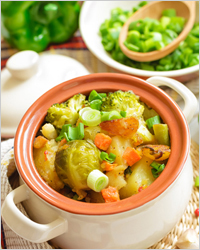 Картофель с овощами