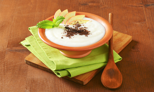 Манная каша с яблоками