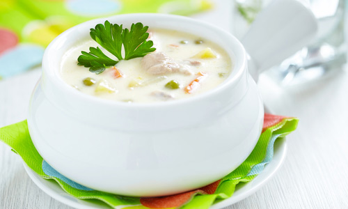 Суп с плавленым сыром и курицей