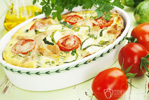 Кабачки с мясом в духовке