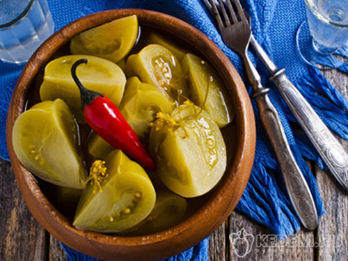 Маринованные зеленые помидоры на зиму