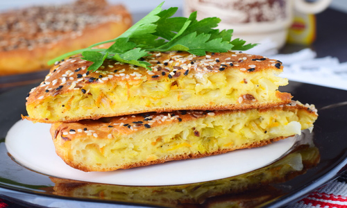 Быстрый пирог с капустой