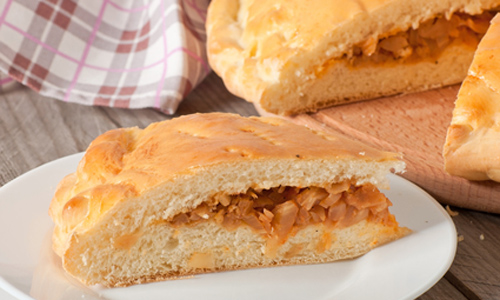 Пирог с капустой и грибами