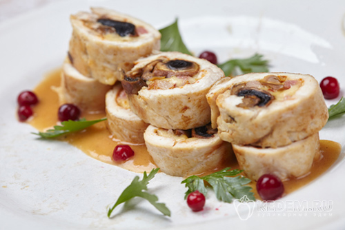 Курица с грибами в духовке