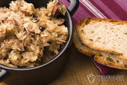 Тушеная капуста с мясом