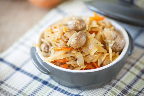 Капуста с грибами