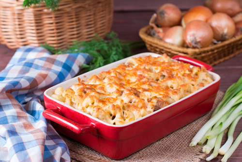 Макароны в духовке с фаршем