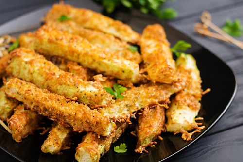 Запеченные кабачки с хрустящей корочкой