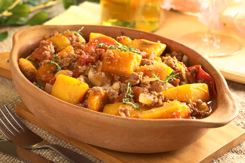 Рагу с тыквой и мясом