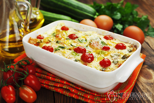 Кабачки с фаршем в духовке