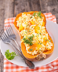 Тыква, запеченная в духовке с рисом