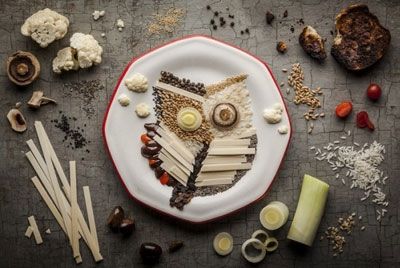 Птицы, сделанные из еды