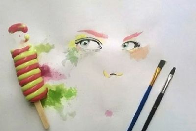 Живопись мороженым и карамелью