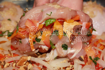 Фаршированные куриные ножки, голени