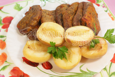 Мясо с персиками