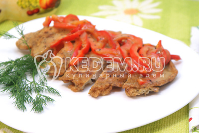 Куриная отбивная со сладким перцем