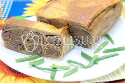 Блинный пирог с печенью