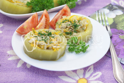 Фаршированные кабачки в духовке