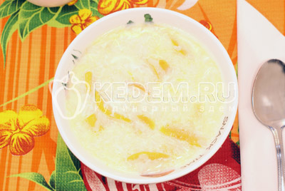 Рисовая каша с персиком