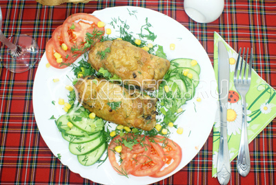 Рулетики из курицы с грибами