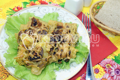 Запеченный картофель с грибами под сыром 