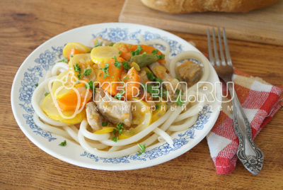 Свинина с овощами