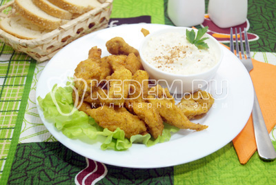 Куриное филе в кляре готово