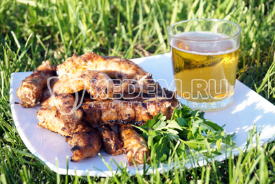Куриные горлышки на углях