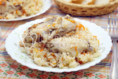 Куриные крылышки с рисом в мультиварке