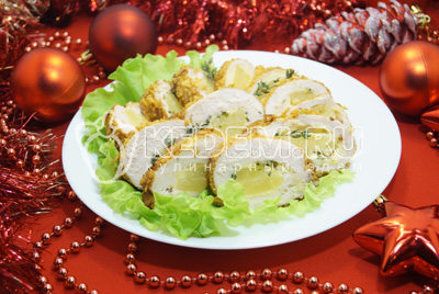 Рулетики из куриного филе с начинкой