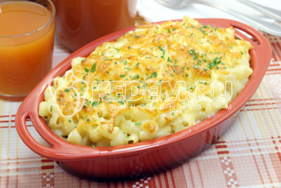 Макароны с сыром в духовке