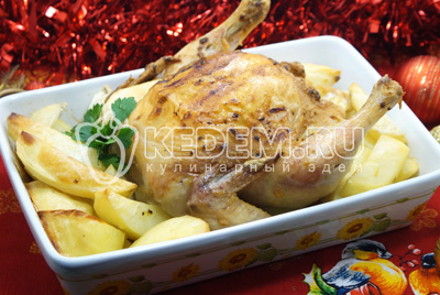 Курица с картофелем в духовке